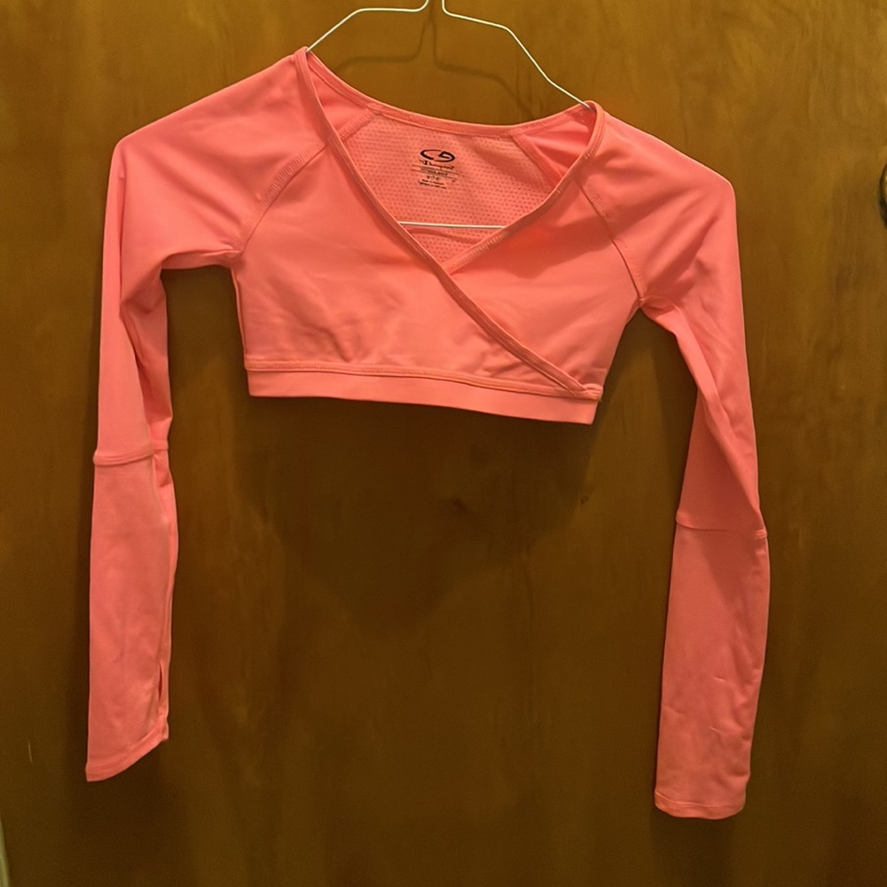 Girl’s Champion Long Sleeve Cropped Active Wrap Top